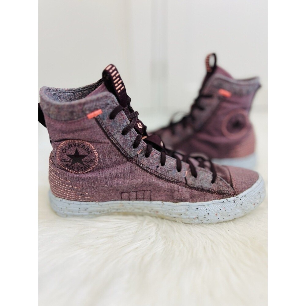 Converse Crater Hi Top Red Burgundy Recycled Renew Sneakers Lightweight M10 W12
